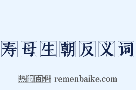 寿母生朝反义词是什么意思的图片